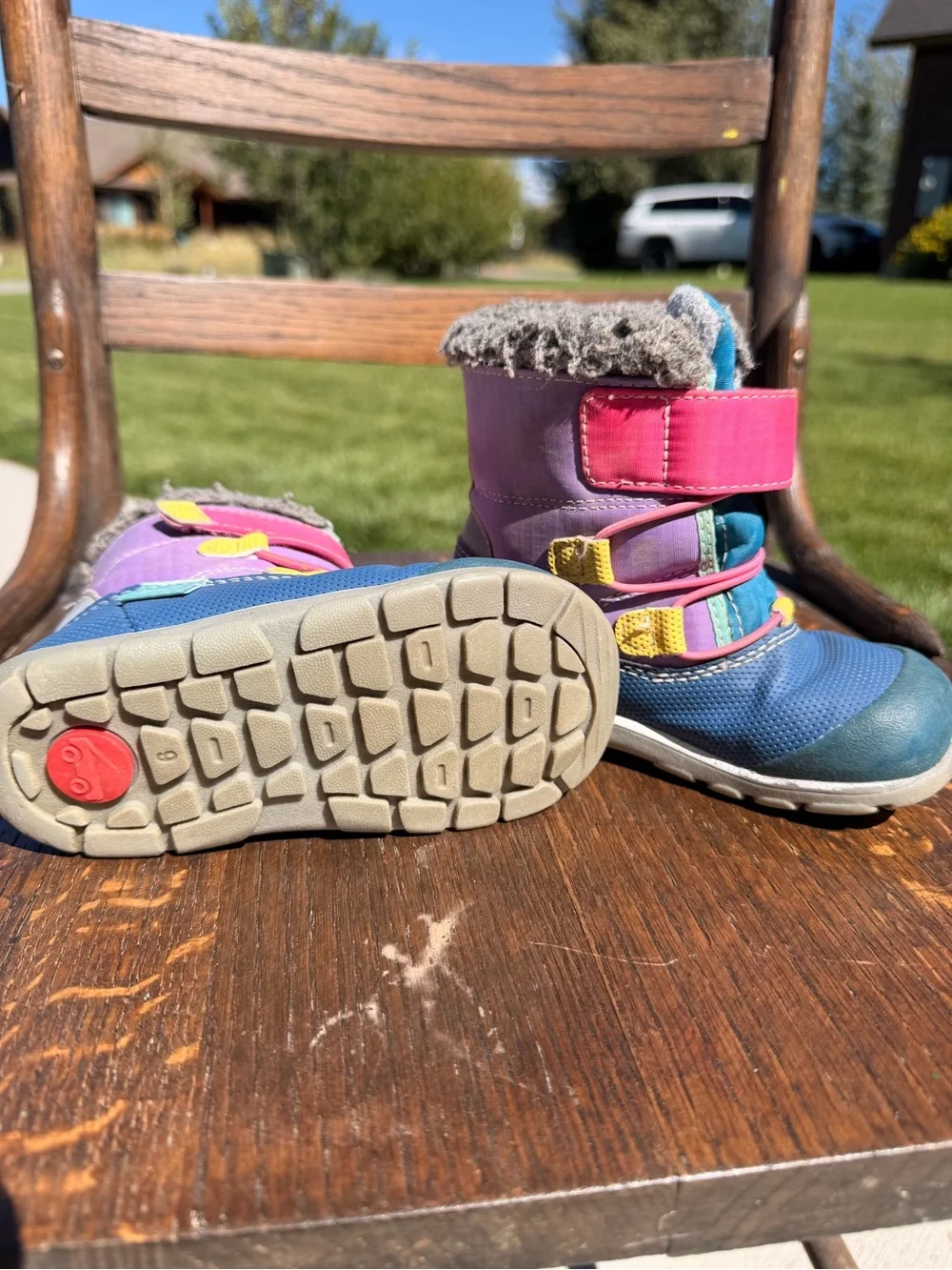 See Kai Run Gilman Waterproof/ Insulated Winter Boots - Blue & Pink